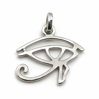 Genuine Sterling Silver 925 or 9ct 9k 375 Yellow Gold 18mm Round 'Eye of Horus' Pendant