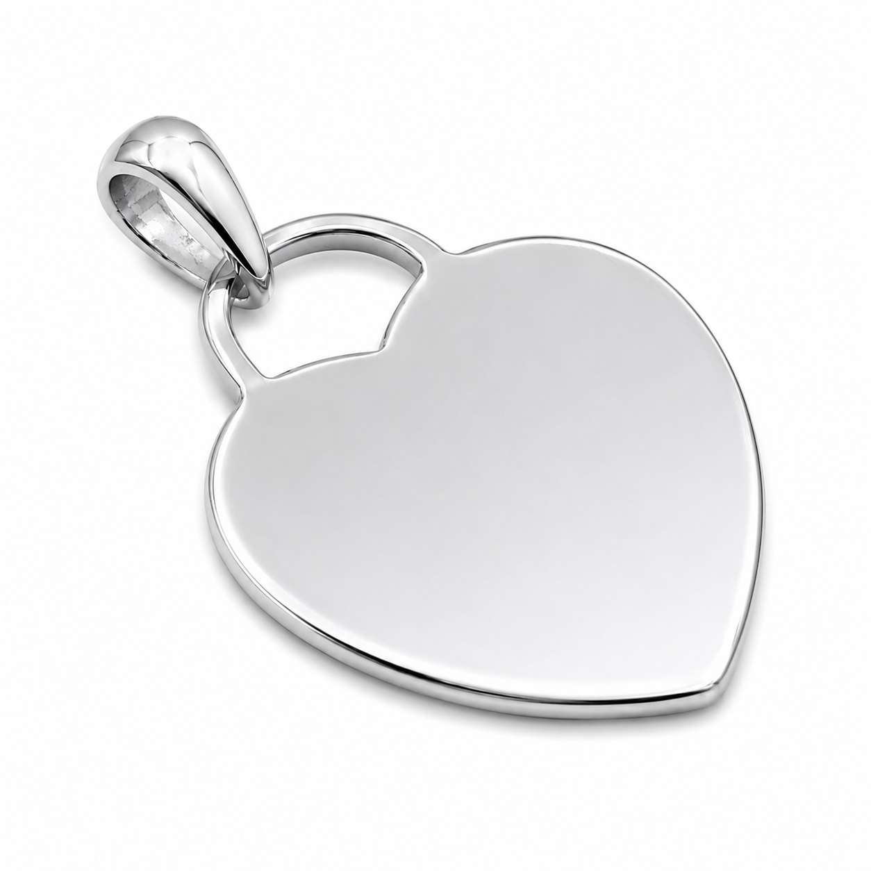 Genuine 9ct 9K 375 Yellow, Rose or White Gold Heart Shield Disc Pendant Charm Engravable