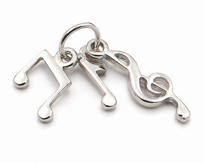 Kaedesigns New Sterling Silver 925 Lightweight Music Notes Pendant Charm