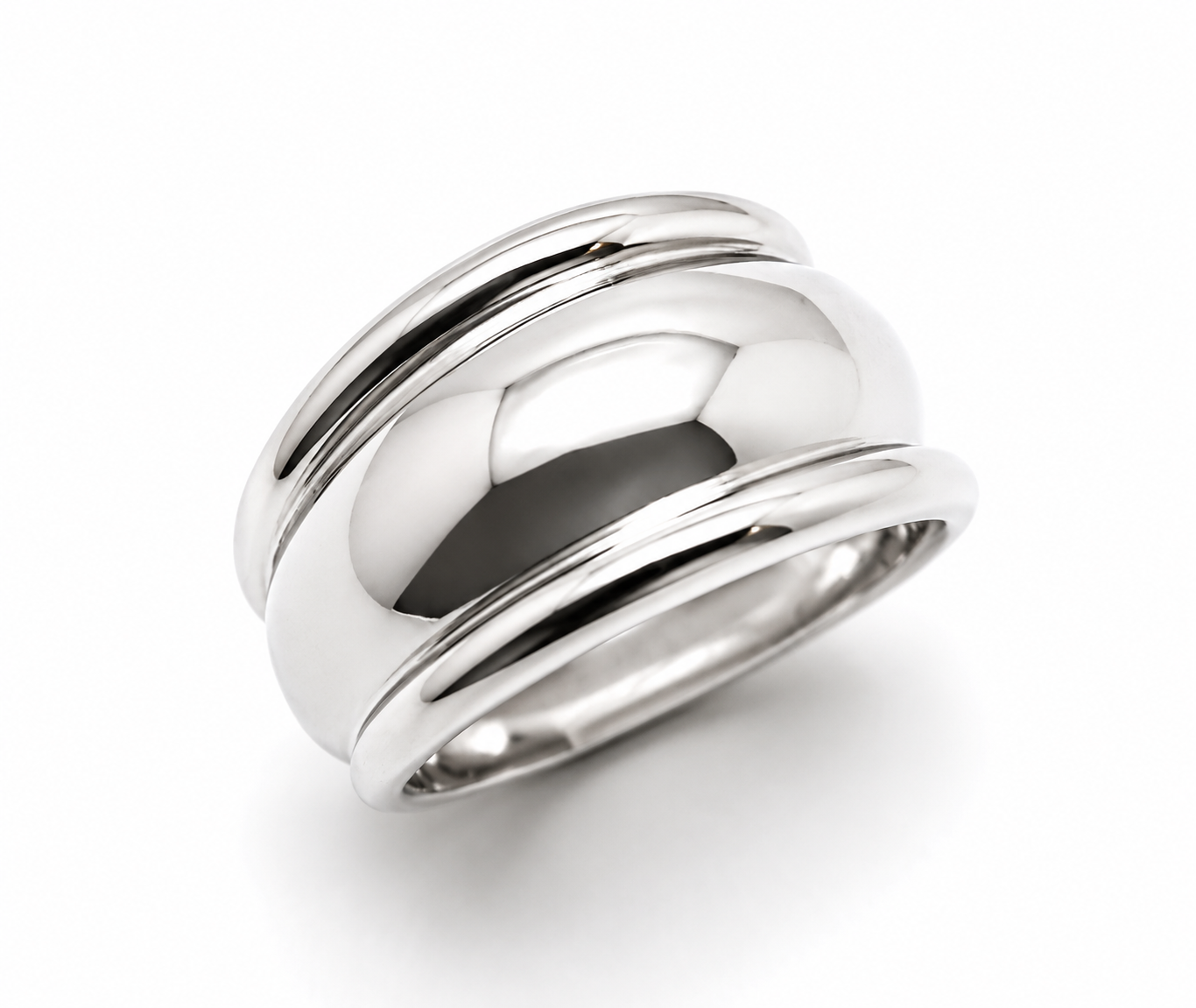 Genuine Sterling Silver 925  Solid Extra Large 13mm Wide Dome Ring in your size