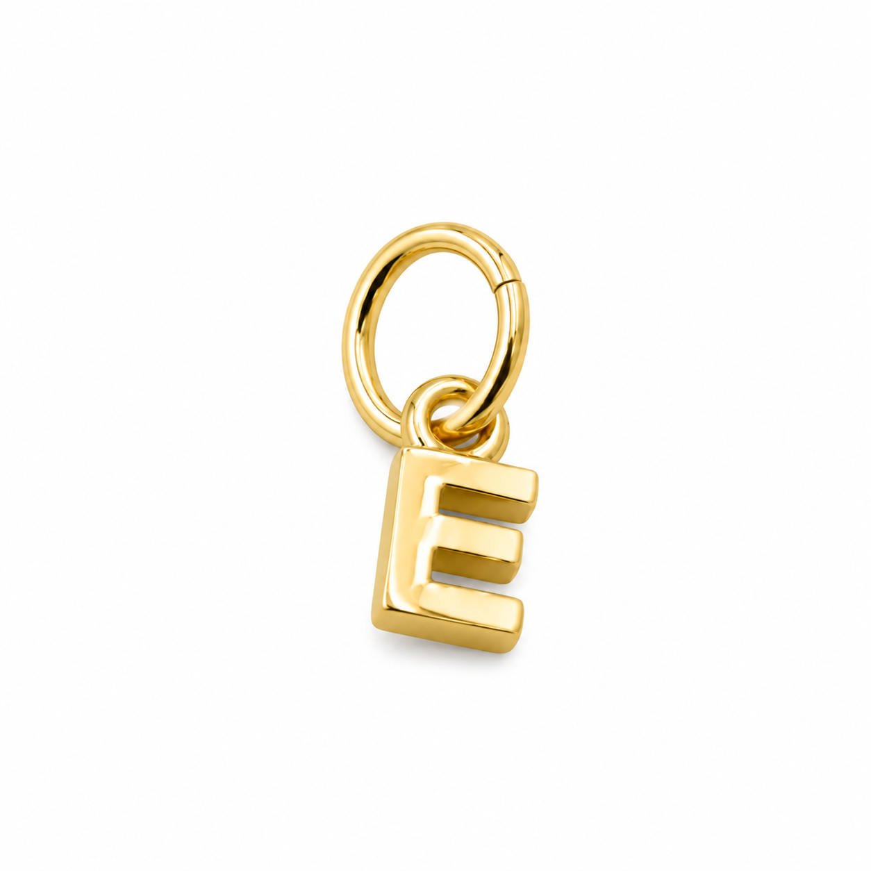 Genuine 9ct 9kt 375 Tiny Very Small Yellow, Rose or White Gold Initial Pendant Charm E