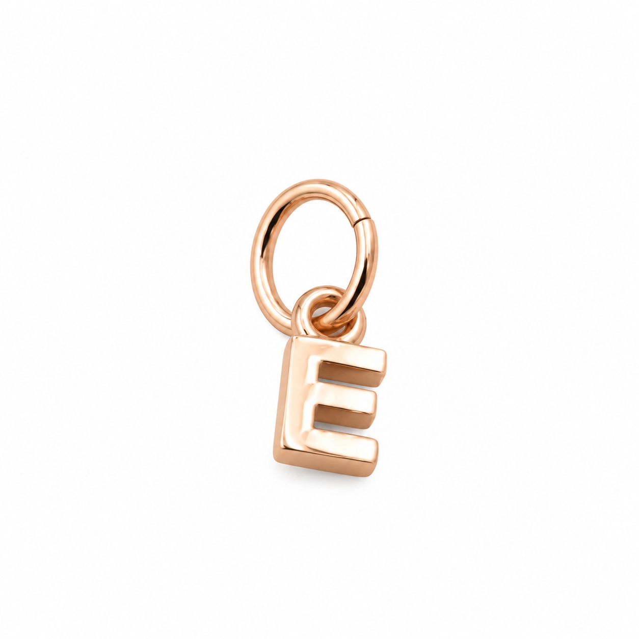 Genuine 9ct 9kt 375 Tiny Very Small Yellow, Rose or White Gold Initial Pendant Charm E