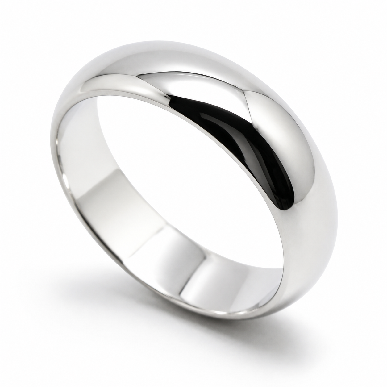 Genuine Solid Sterling Silver 925 5mm Half-Round Band Ring Sizes I to Z