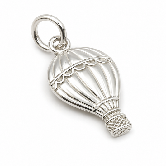 Genuine Sterling Silver 925 Hot Air Balloon Pendant or Charm