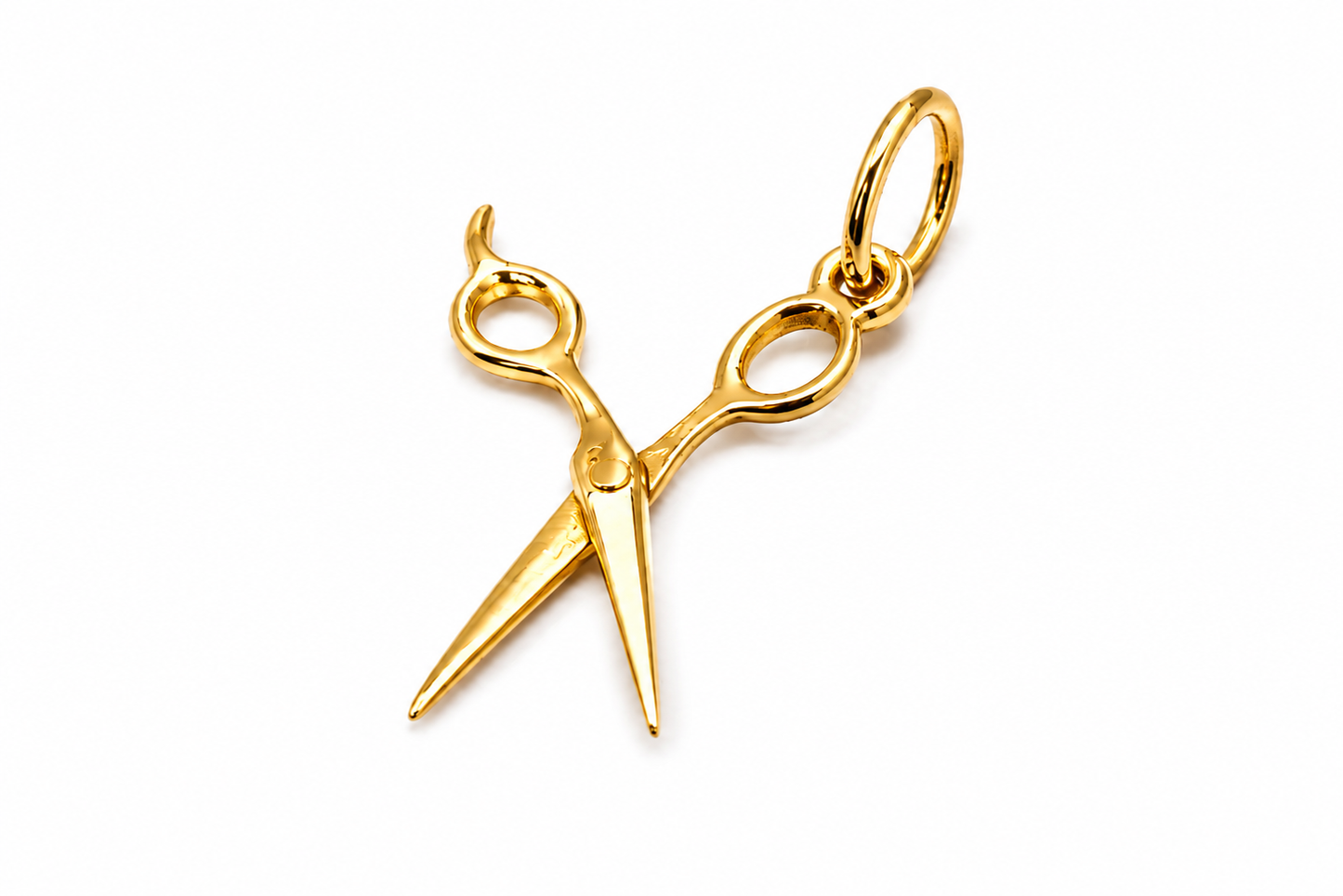 Genuine 9ct 9K 375 Yellow, Rose or White Gold Scissors Hairdresser 3D Pendant Or Charm