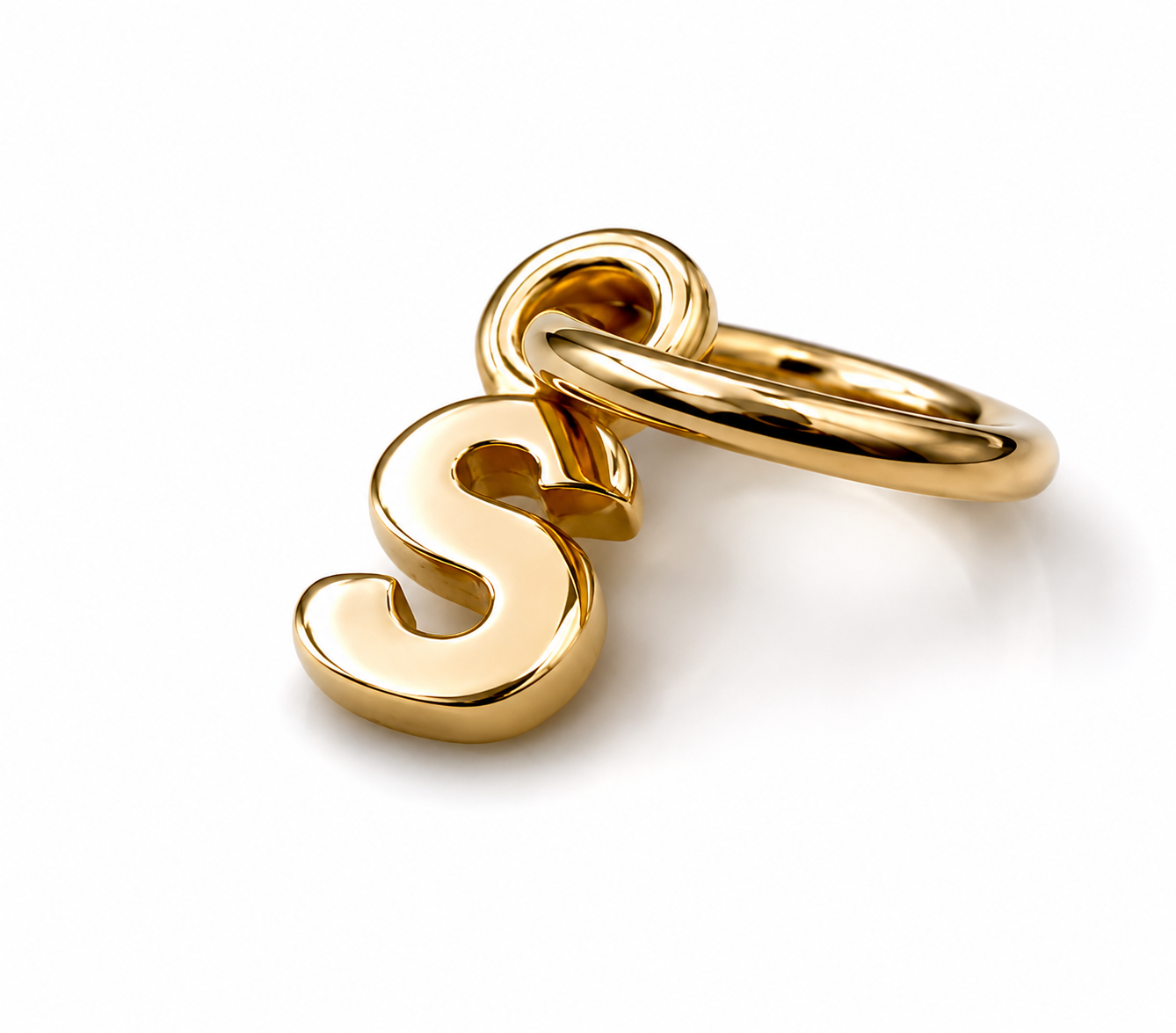 Genuine 9ct 9kt 375 Tiny Very Small Yellow, Rose or White Gold Initial Pendant Charm S