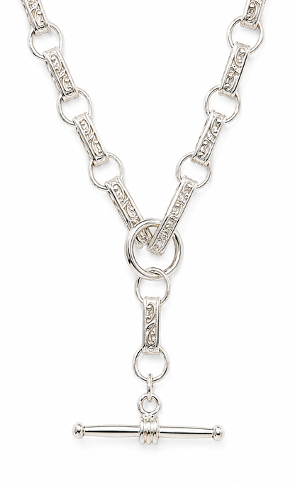 Heavy Genuine Sterling Silver 925 Antique Oval Belcher Link FOB Chain Necklace