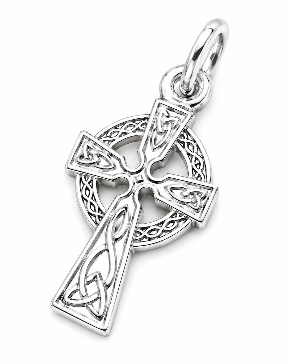 Sterling Silver 925 Small Lightweight Sterling Silver Cross Charm + Jump Ring