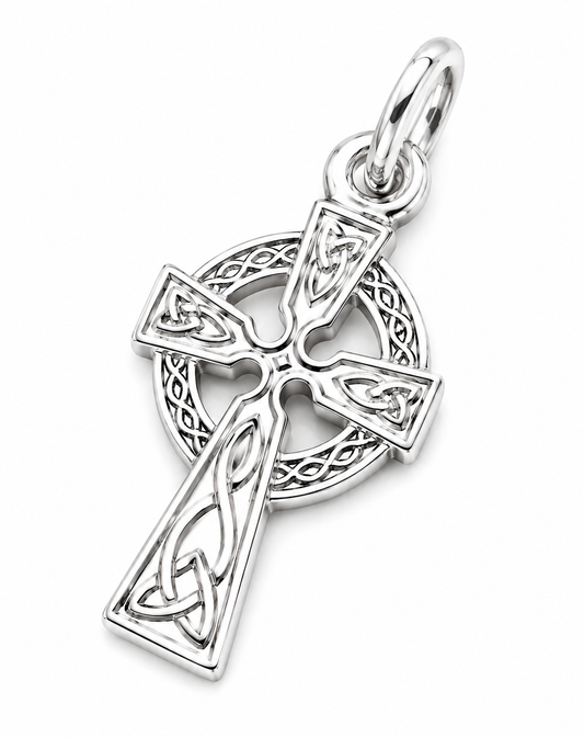 Sterling Silver 925 Small Lightweight Sterling Silver Cross Charm + Jump Ring
