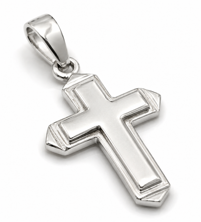 Genuine New 9ct 9K Yellow, Rose or White Gold Heavy Cross Pendant