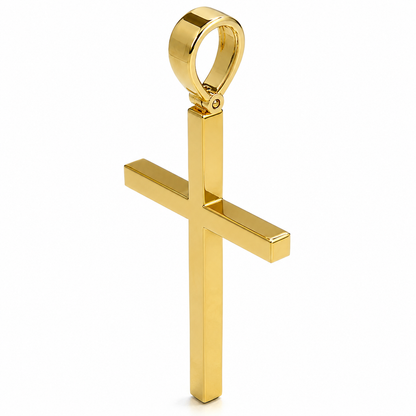 Genuine Large Heavy 14ct 14k 585 Yellow Gold Full Solid Heavy Cross Pendant