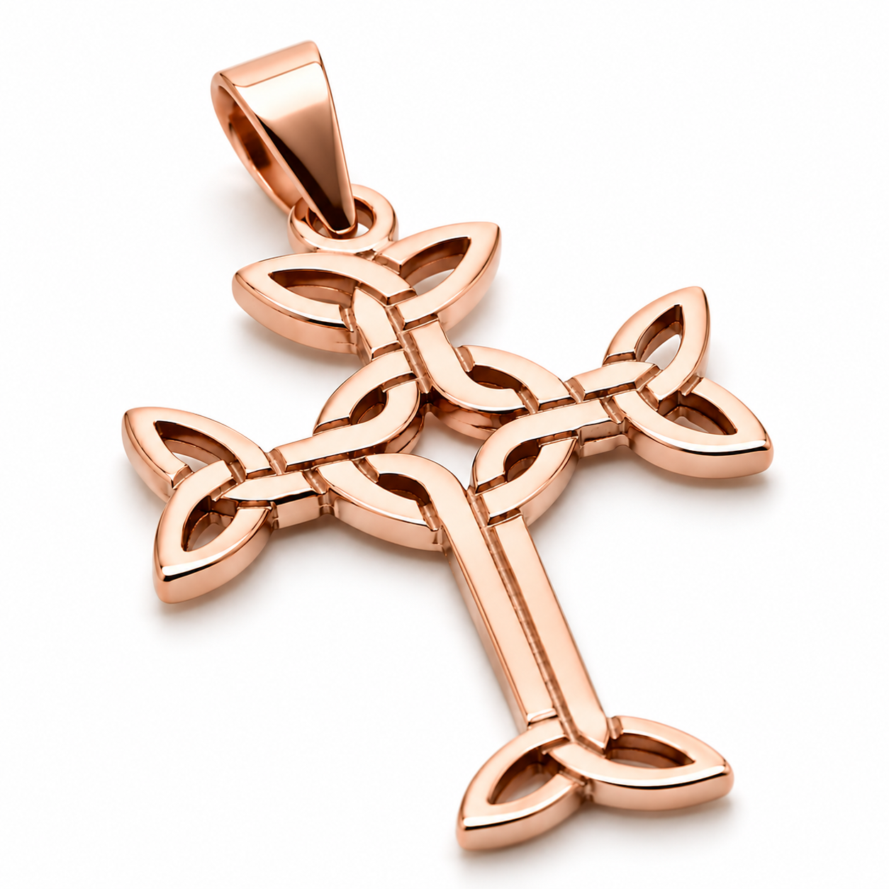 Genuine New Small 9ct 9k 375 Yellow, Rose Or White Gold Celtic Cross Pendant