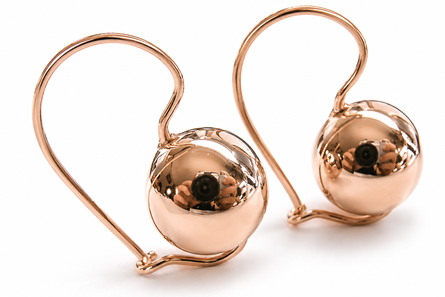 Kaedesigns 9ct 9kt 375 Yellow, Rose or White Gold 10mm Euro Ball Drop Earrings
