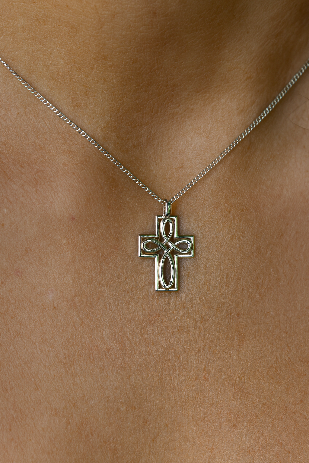 Kaedesigns, Genuine Sterling Silver 925 Celtic Cross Pendant Charm + 50cm Chain