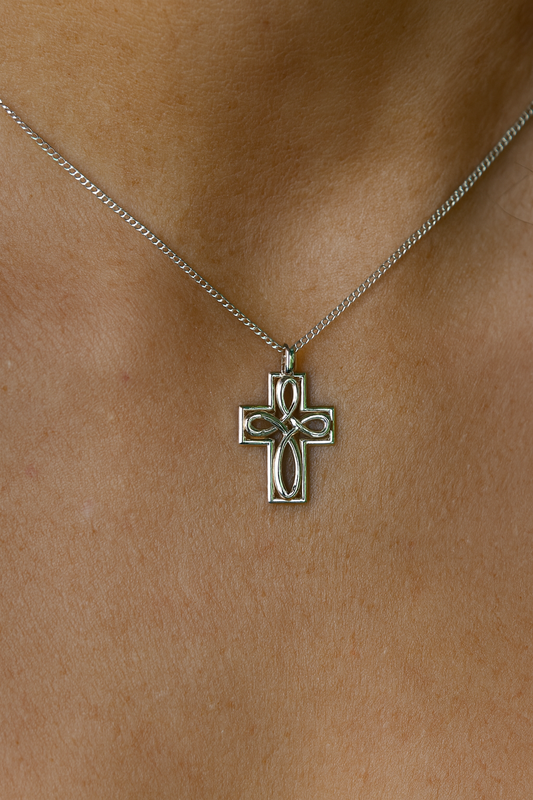 Kaedesigns, Genuine Sterling Silver 925 Celtic Cross Pendant Charm + 50cm Chain