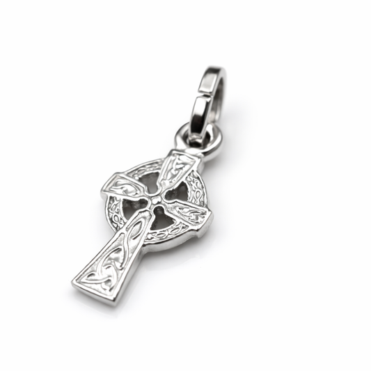 Genuine Sterling Silver 925 Celtic Cross Small Pendant Charm