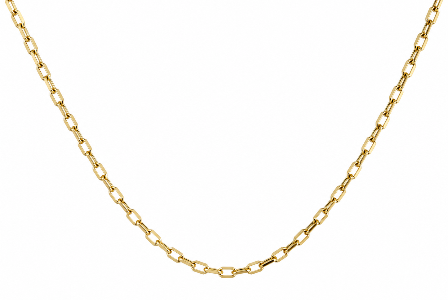 Genuine 14ct 14k 585 Yellow Gold Square Cable Chain Necklace 4.47grams 50cm