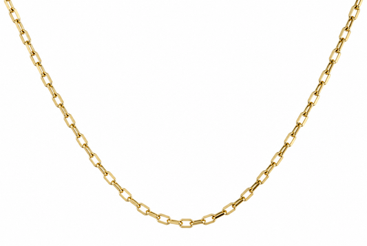 Genuine 14ct 14k 585 Yellow Gold Square Cable Chain Necklace 4.47grams 50cm