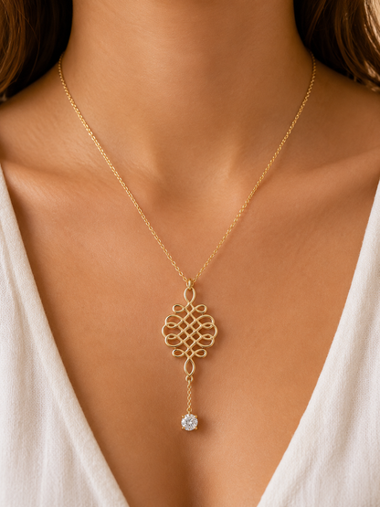 Genuine 9ct 9k 375 Yellow Gold Belcher Cable Chain Necklace 42cm + Filigree Disc Pendant + Lab Grown Diamond