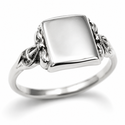 Genuine Solid Sterling Silver 925 Signet Ring In your ring size