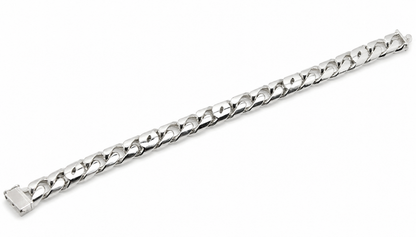 Heavy Fine Silver 999 Kerb Curb Bracelet 21cm 78.03Grams