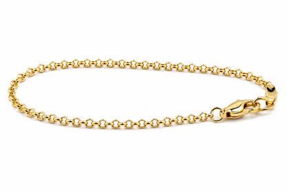Genuine 9ct 9k 375 Yellow or Rose Gold Solid 19cm Belcher Bracelet