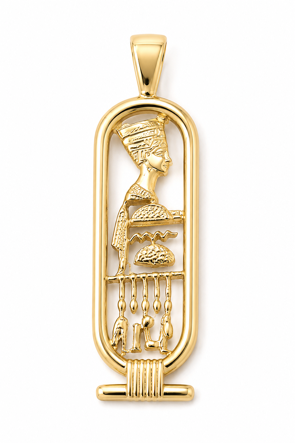 Kaedesigns Genuine 9ct 9k 375 Yellow, Rose or White Gold Nefertiti Pendant or Charm