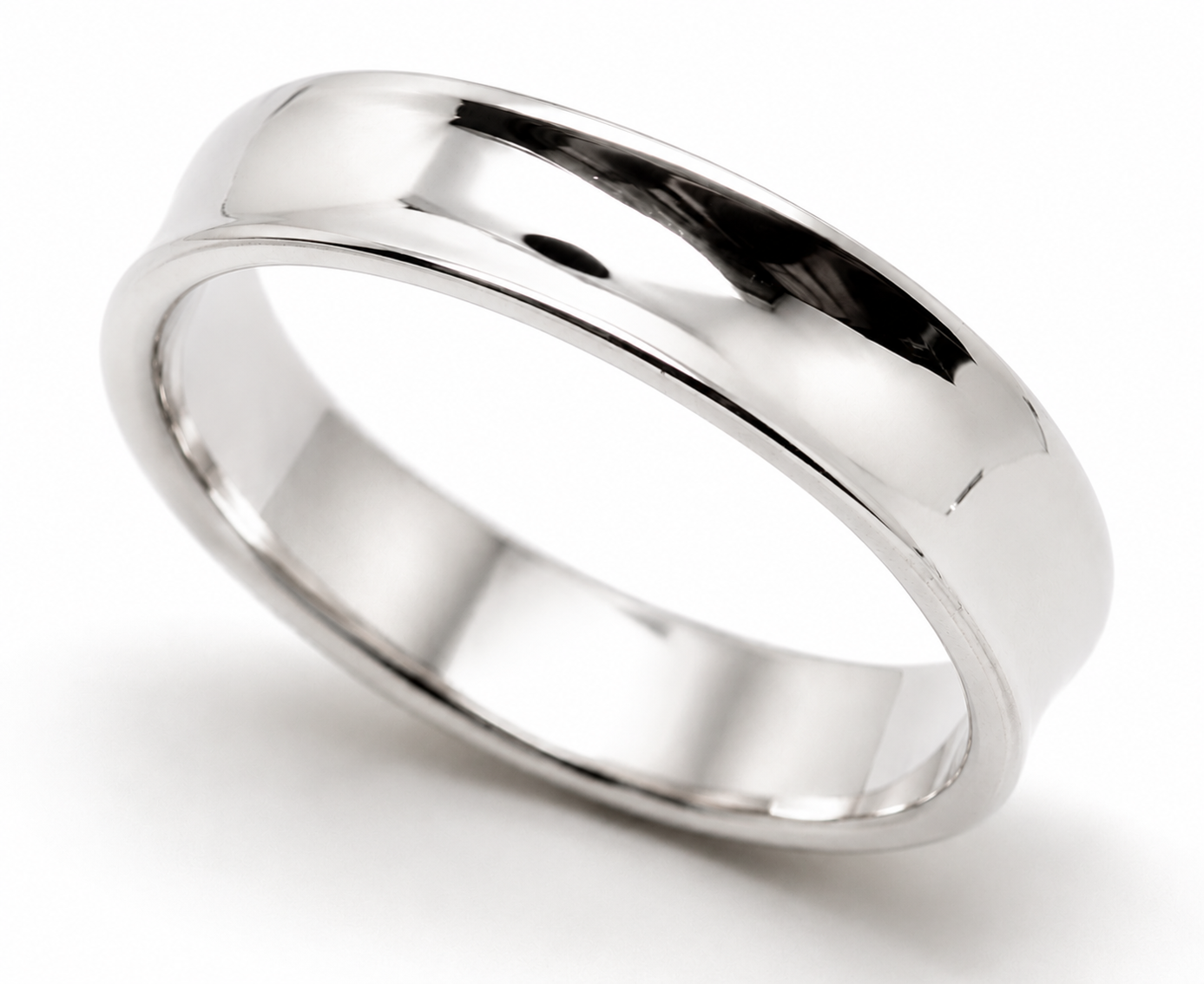 Genuine Full Solid 9ct 9k 375 Yellow, Rose or White Gold Concave Dome Ring