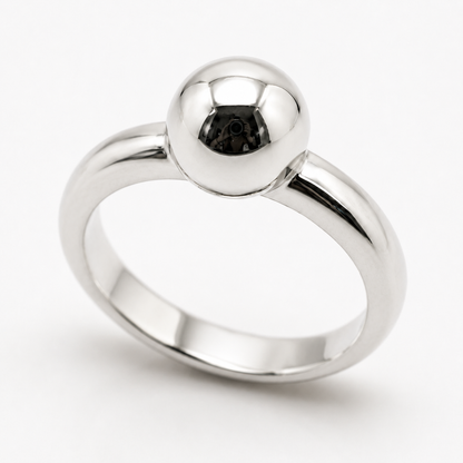 Genuine 9ct 9kt 375 Yellow, Rose or White Gold 10mm Full Ball Ring - Choose your ring size Q to Z