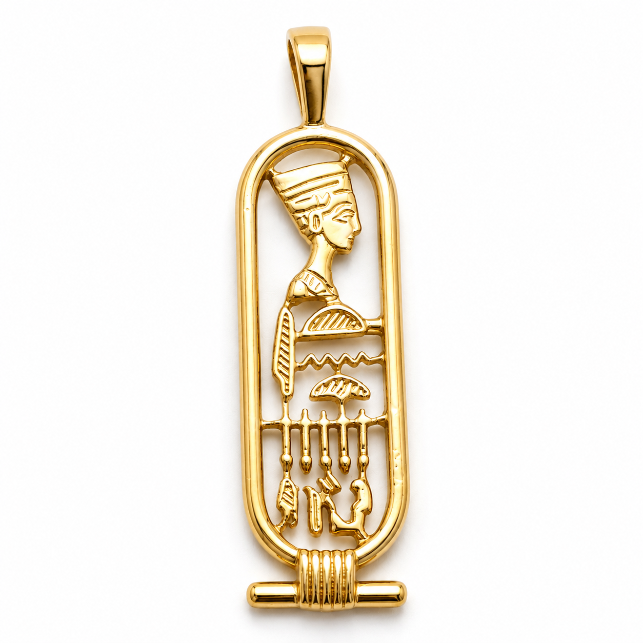 Kaedesigns Genuine 9ct 9k 375 Yellow, Rose or White Gold Nefertiti Pendant or Charm