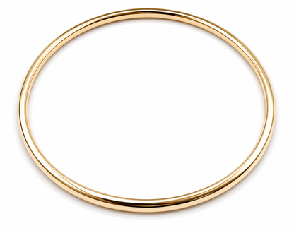 Genuine 9ct 9k 375 Yellow Gold 3mm Wide Golf Bangle Many sizes available