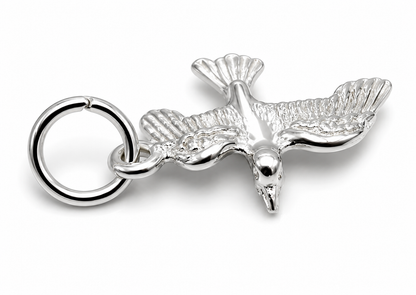 Sterling Silver 925 Small Dove Bird Charm + jump ring
