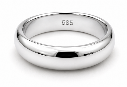 Genuine 14ct 14k 585 Yellow, Rose or White Gold Full Solid 5mm Wedding Ring - Choose your size from H to P