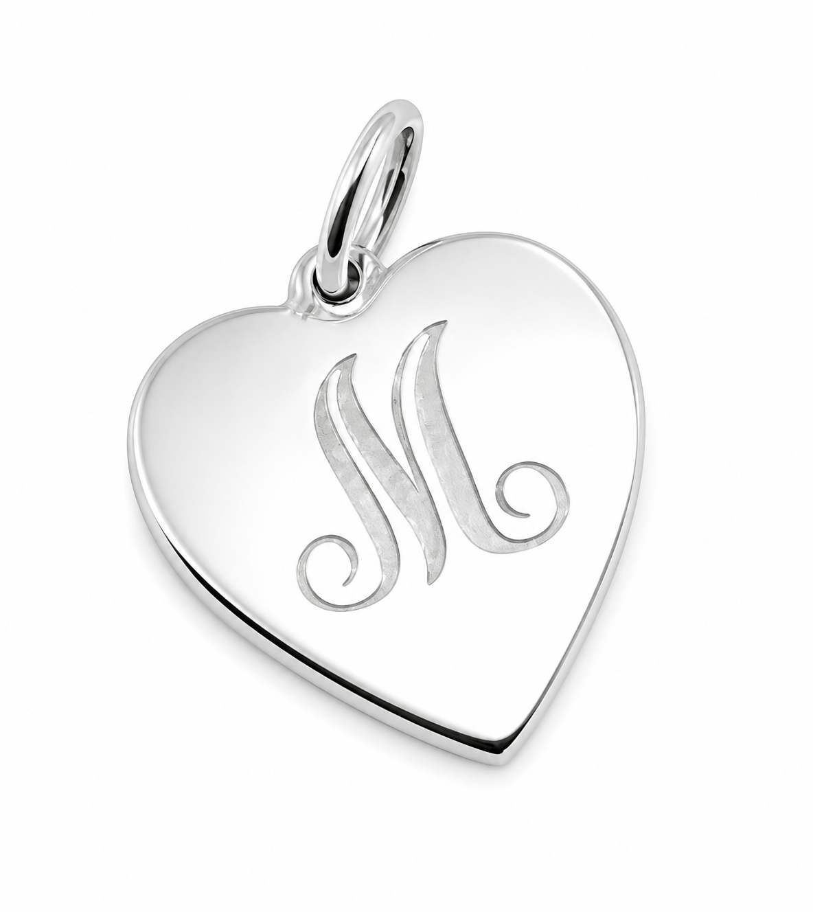 Genuine 9ct 9k 375 Yellow, Rose or White Gold Heart Shield Pendant engraving of up to 2 initials