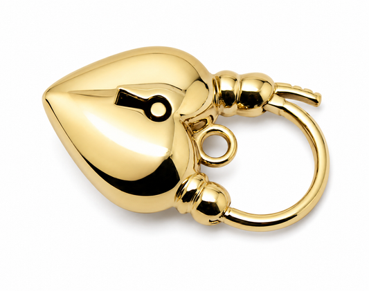 Kaedesigns 9ct 9k 375 Yellow Gold, White Gold or Rose Gold Heart Locket Padlock