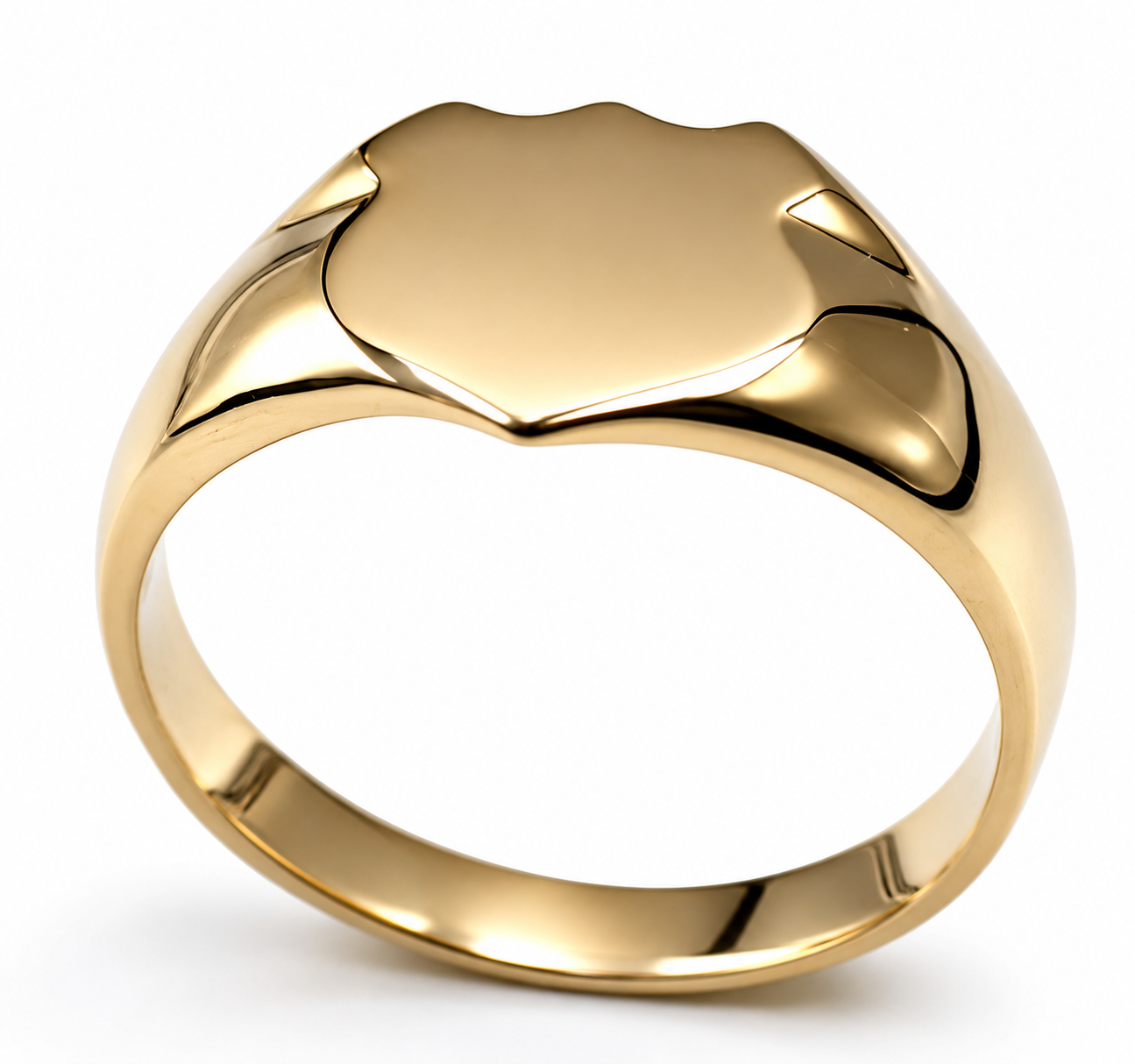 Genuine Heavy 375 Solid 9ct 9k 375 Yellow, Rose or White Gold Shield Signet Ring