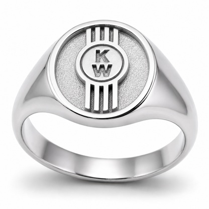 Genuine 9ct 9K 375 Yellow, Rose or White Gold Solid Heavy Custom Made ID Initial Ring
