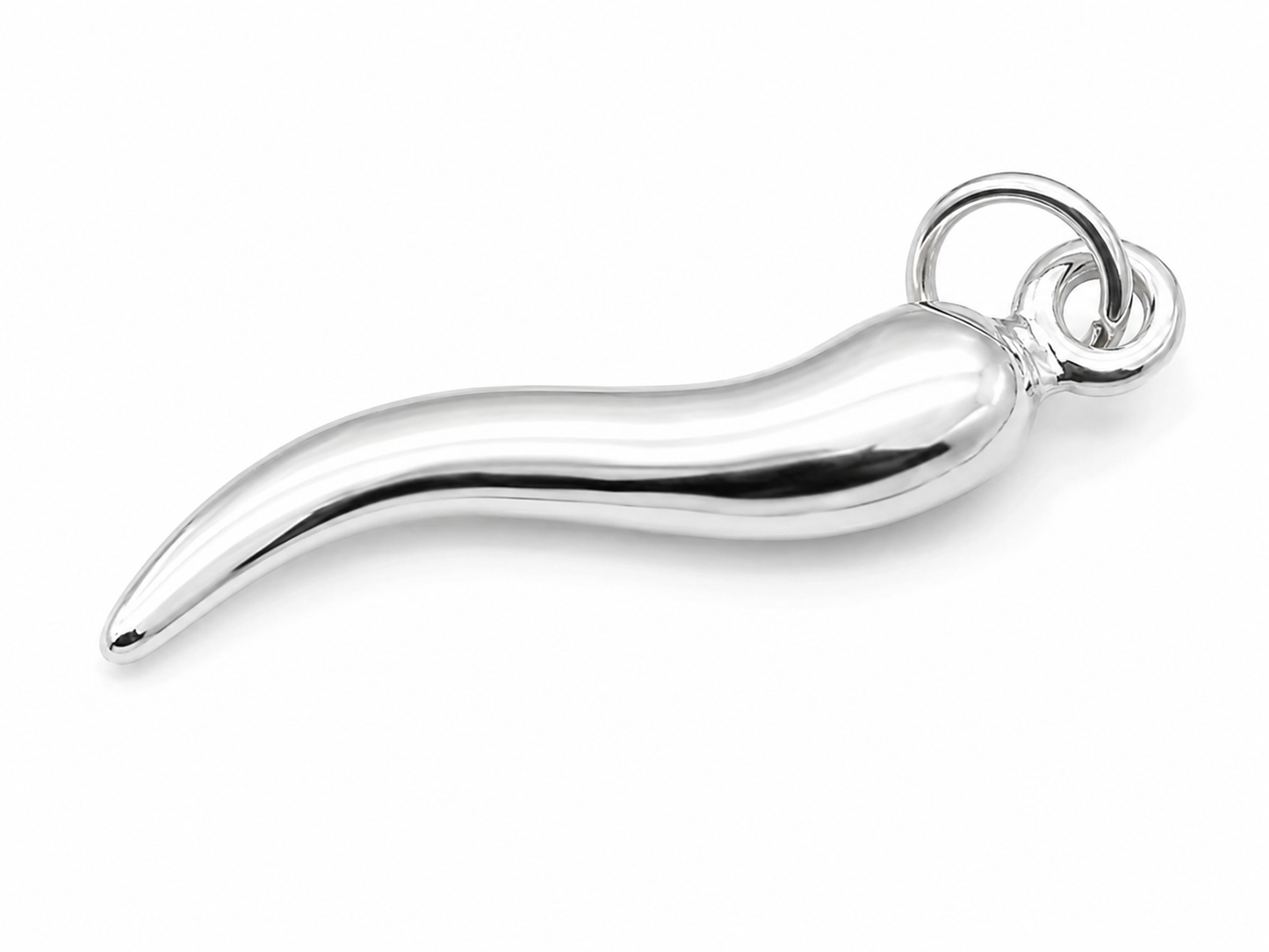 Genuine Sterling Silver 925 Lucky Horn Of Plenty Pendant / Charm