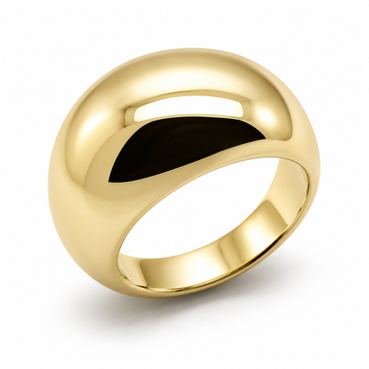Size M, Kaedesigns, Genuine 9kt 9ct 375 Heavy Yellow, Rose or White Gold Full Solid Extra 10mm Large Dome Ring