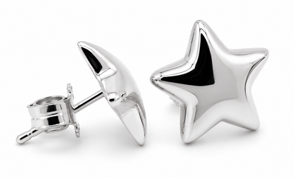 Kaedesigns 9ct 9k 375 Yellow, White or Rose Gold Bubble Drop Star Stud Earrings
