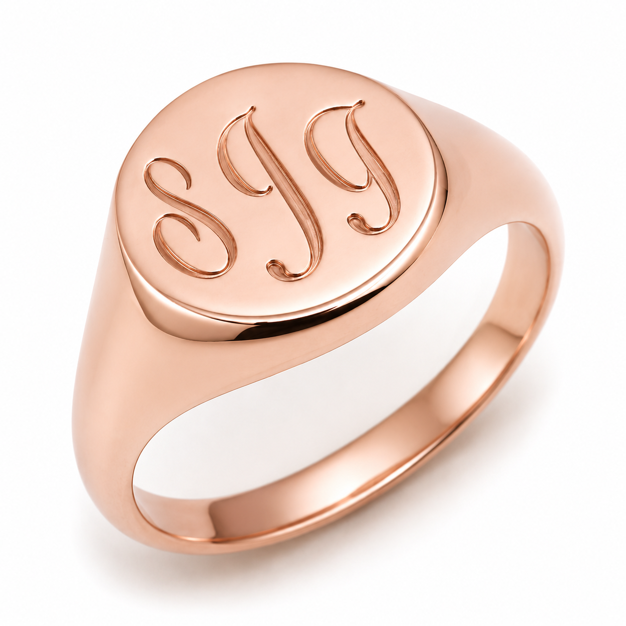 Genuine 9ct 9k 375 Yellow, Rose or White Gold Oval Signet Ring + Engraving - Choose your size I to P