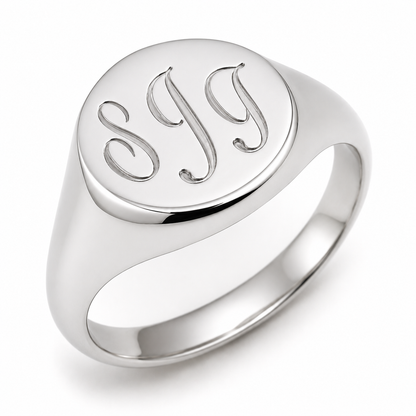 Genuine 9ct 9k 375 Yellow, Rose or White Gold Oval Signet Ring + Engraving - Choose your size I to P