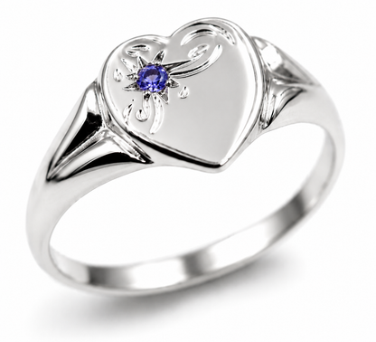 Genuine 9ct 9K Yellow, Rose or White Gold Tanzanite (Birthstone- December) Signet Ring 265