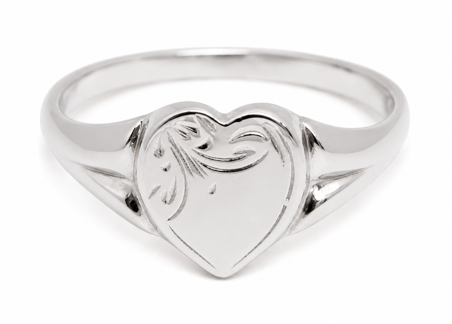 Genuine 9ct 9K 375 Yellow, Rose or White Gold Heart Signet Ring 265
