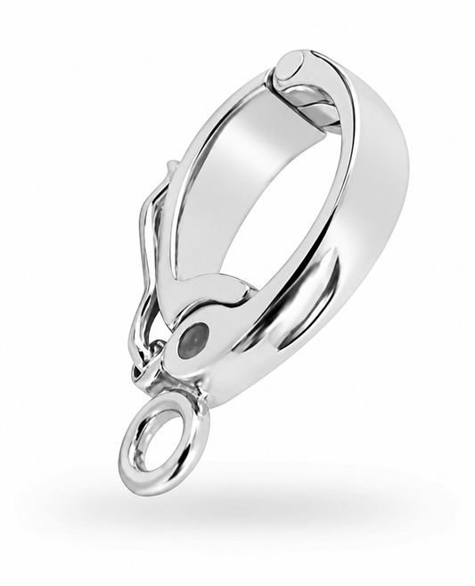 11mm x 8mm Small Sterling Silver 925 Enhancer Bail Clasp jump ring & safety latch