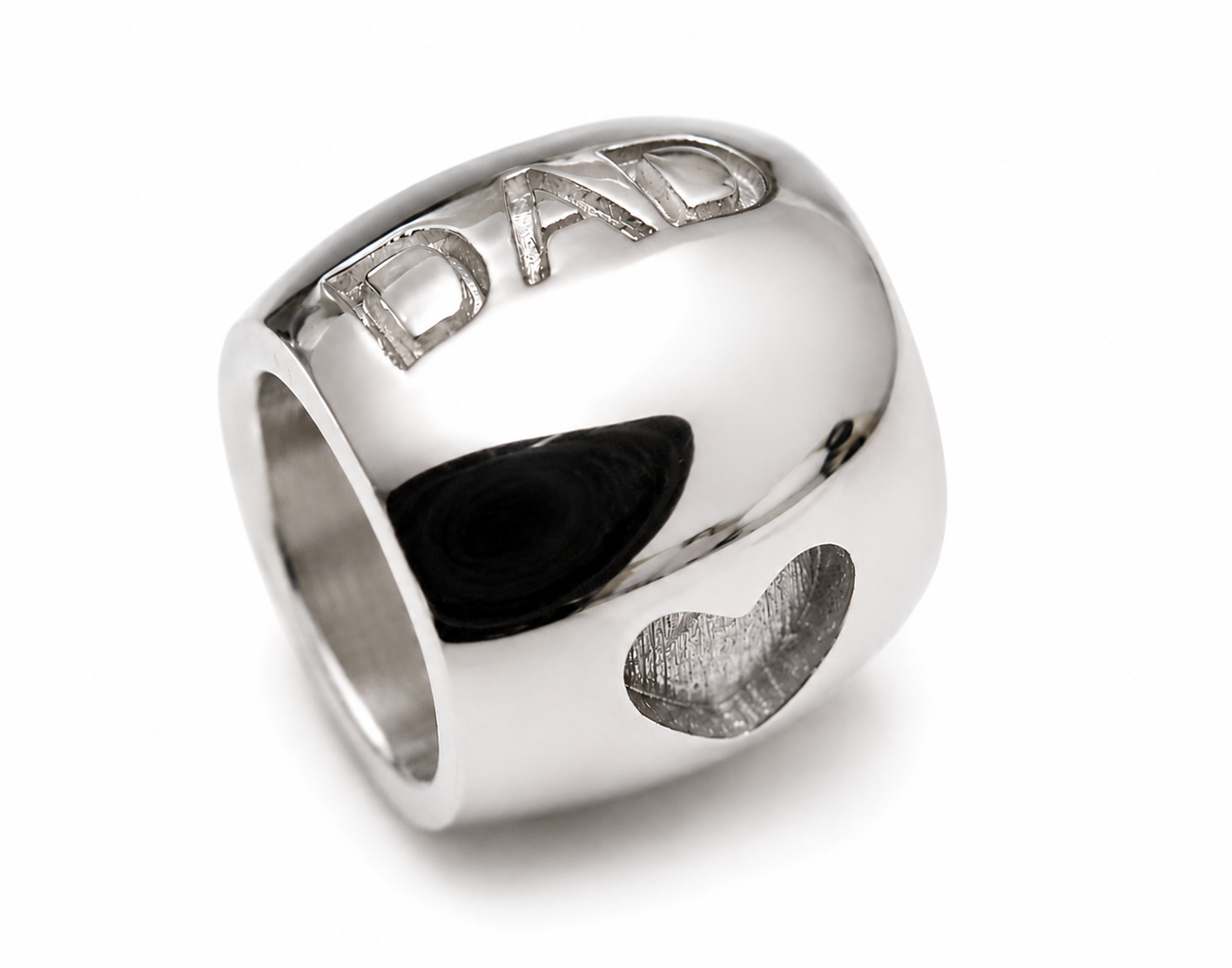 Genuine 9ct 9k 375 Yellow, Rose, White Gold Or Silver Dad Bead Charm
