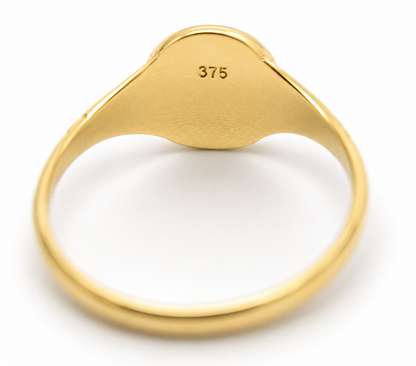 Genuine 9ct 9k 375 Yellow, Rose or White Gold Oval Signet Ring 227 - Choose your size