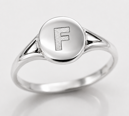 Kaedesigns Genuine 9ct 9k 375 Yellow, Rose or White Gold Oval Signet Ring Engraved "All Letters Available"