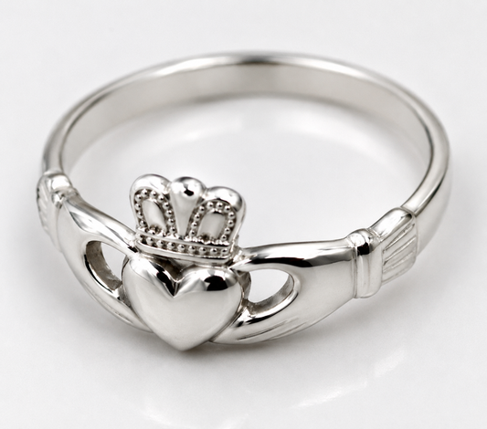 Genuine Sterling Silver 925 Irish Claddagh Ring - Choose your size O to V