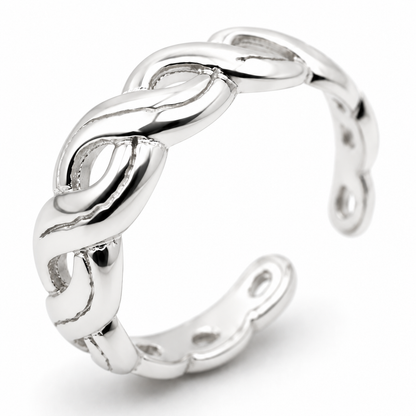 Genuine 9ct 9k 375 Yellow, Rose, White Gold or Sterling Silver Weave Toe Ring  209